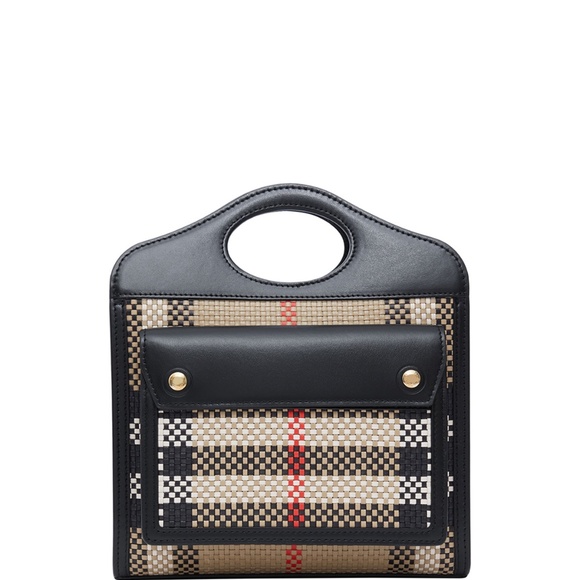 Burberry Handbags - NEW BURBERRY Pocket Vintage Check Tote Bag